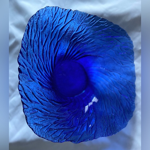 “Metsä"' Bowl by Pertti Kallioinen for Lasisepät Mäntsälä Finnish MCM Blue Bowl - Picture 9 of 12